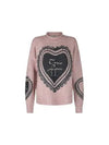 Heart Print Chunky Knit Sweater A60552 - ACNE STUDIOS - BALAAN 2