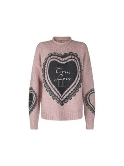 Heart Print Chunky Knit Sweater A60552 - ACNE STUDIOS - BALAAN 2