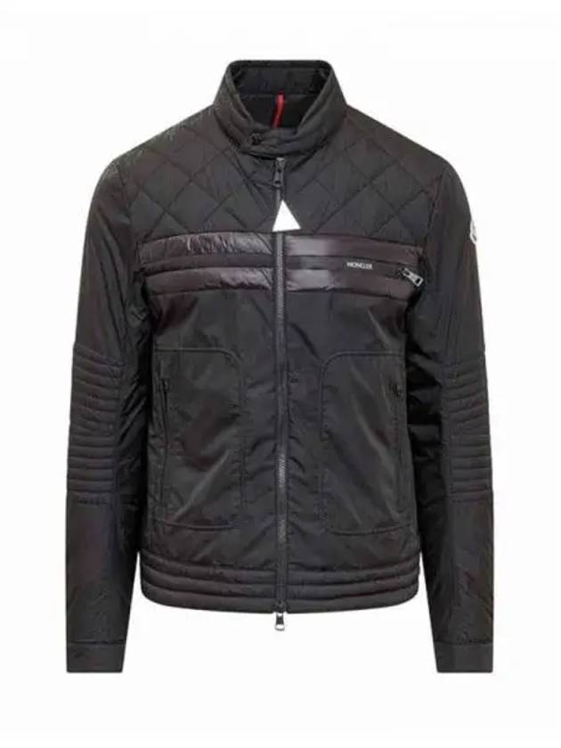 ATIU arm logo patch lightweight biker jacket black men s 233354 - MONCLER - BALAAN 1