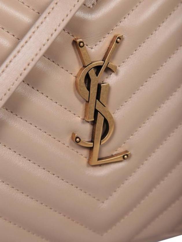 Lou Logo Quilting Cross Bag Beige - SAINT LAURENT - BALAAN 4