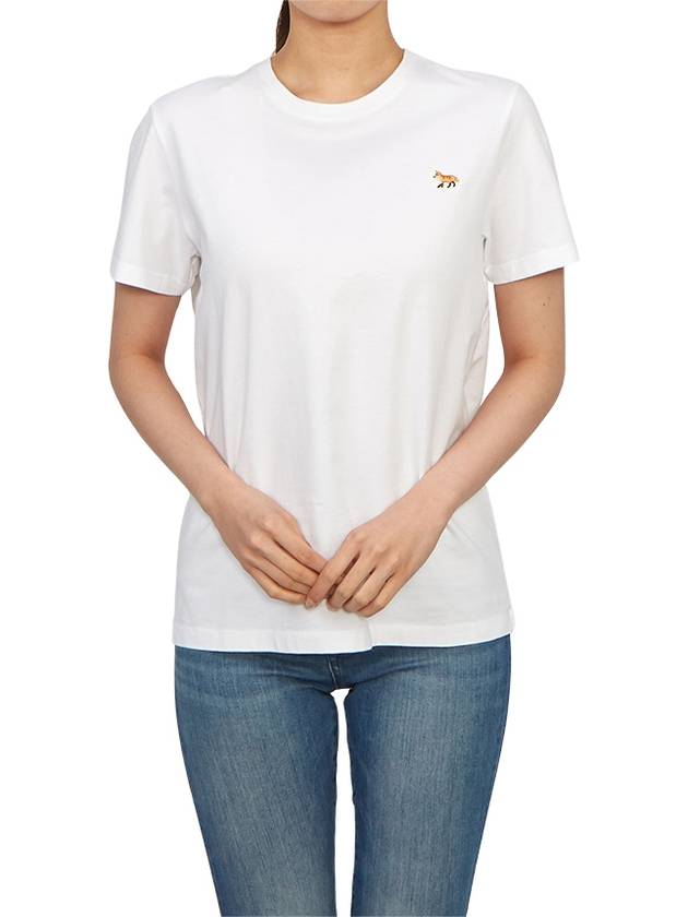 Baby Fox Patch Regular Short Sleeve T-Shirt White - MAISON KITSUNE - BALAAN 5