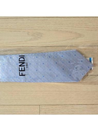 Men s silk tie light blue striped FF FXC160 AAQK FOTY2 interview preparation employment gift - FENDI - BALAAN 1