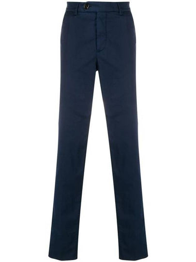 Tapered Chino Cotton Straight Pants Navy - BRUNELLO CUCINELLI - BALAAN 2