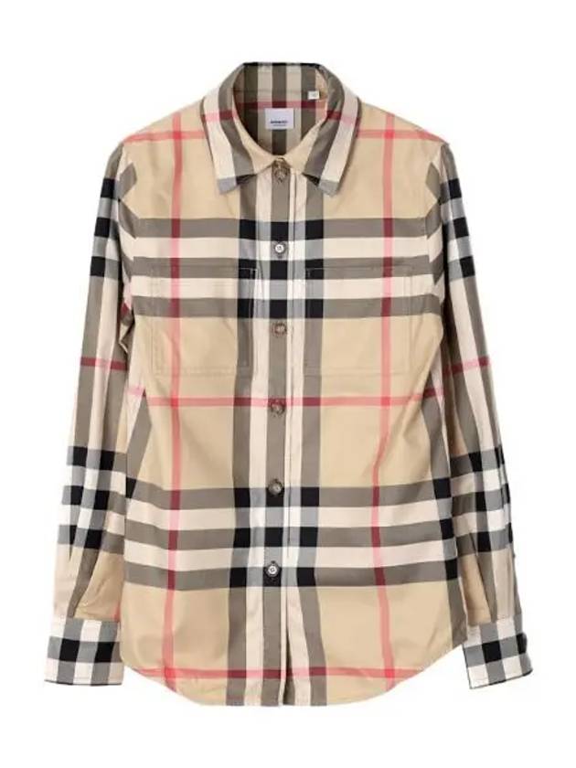 checked cotton shirt women - BURBERRY - BALAAN 1