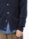 Men s M243OT02NY Dense Cable Collar Neck Knit Button Cardigan Navy - CHANCE'S NOI - BALAAN 2