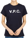 VPC Logo Organic Cotton Short Sleeve T-Shirt Navy - A.P.C. - BALAAN 8