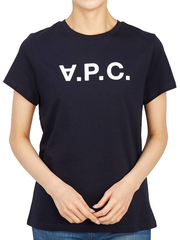 VPC Logo Organic Cotton Short Sleeve T-Shirt Navy - A.P.C. - BALAAN 8