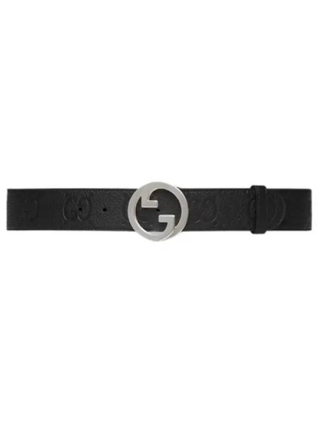 Blondie Wide Leather Belt Black - GUCCI - BALAAN 2