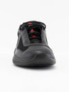 America's Cup Leather Mesh Low Top Sneakers Black - PRADA - BALAAN 4