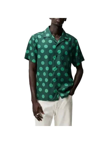 Elio Dot Print Short Sleeve Shirt Rain Forest - J.LINDEBERG - BALAAN 1