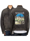 Notre Dame Print Denim Jacket Black - BALENCIAGA - BALAAN 2