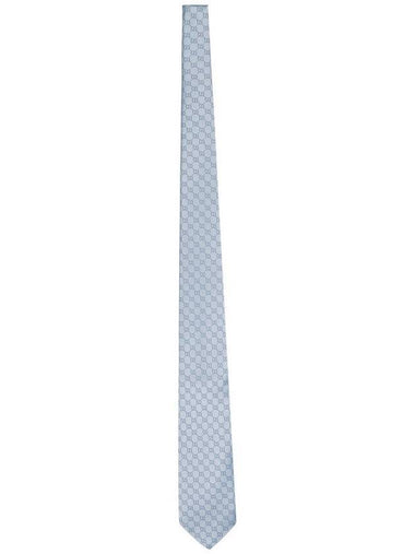 GG Pattern Silk Tie Sky Blue - GUCCI - BALAAN 1