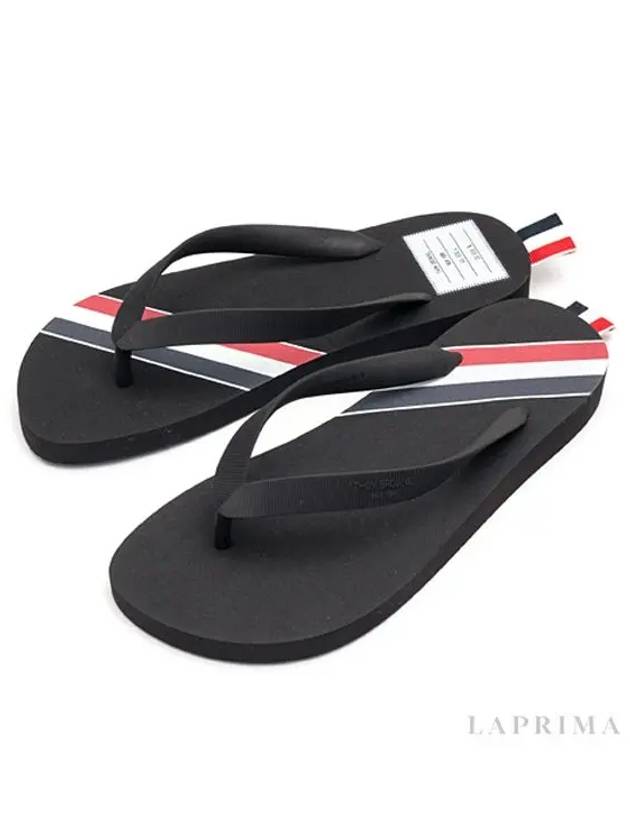 Three Stripe Flip Flops Black - THOM BROWNE - BALAAN 5