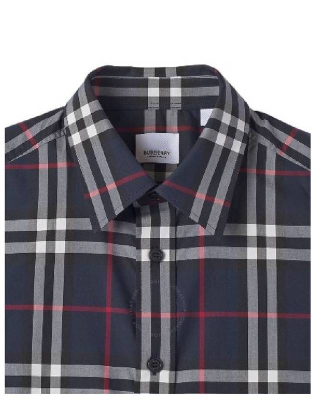 Men's Vintage Check Long Sleeve Shirt Navy - BURBERRY - BALAAN 4