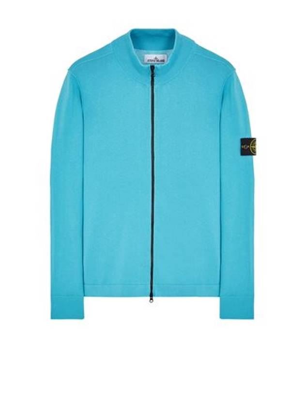 Soft Cotton Knit Zip-Up Jacket Blue - STONE ISLAND - BALAAN 2