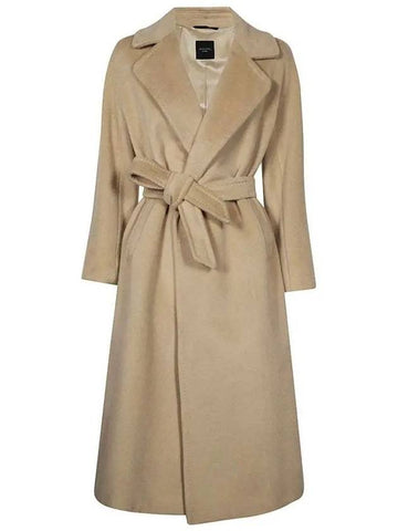 TEMPERA Belted Wool Coat Camel 2425016102 002 - MAX MARA - BALAAN 1