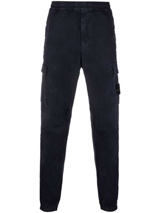 Men's Wappen Patch Straight Pants Navy - STONE ISLAND - BALAAN 2