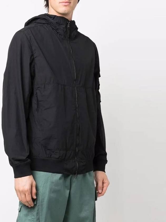 Men's Wappen Patch Naslan Watro Hooded Jacket Black - STONE ISLAND - BALAAN 4