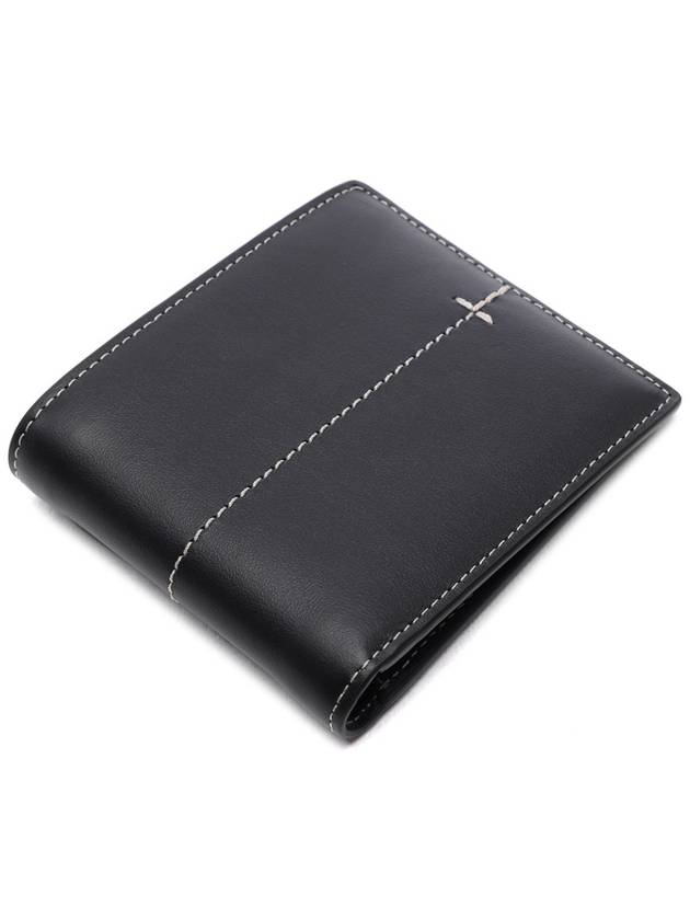 Center Stitch Half Wallet Black - TOD'S - BALAAN 6