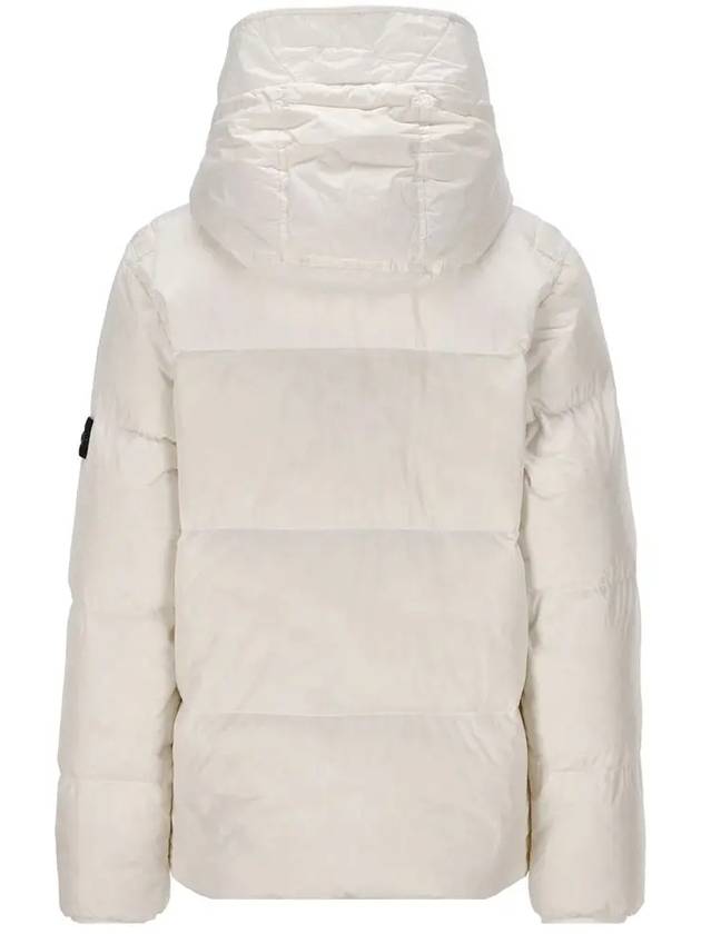 Kids Garment Dyed Crinkle Reps Recycled Nylon Down Padding White - STONE ISLAND - BALAAN 4