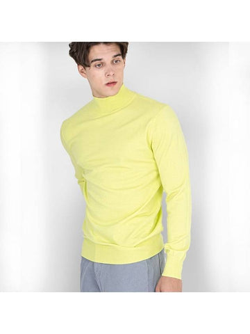 Traverto basic semi-polar knit LIME - GOLD PERCENT - BALAAN 1