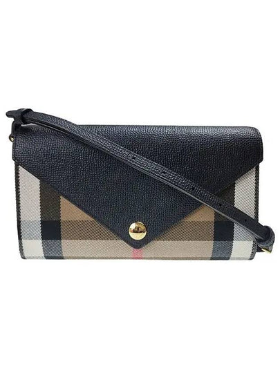 Hannah Envelope Cross Bag Black Beige - BURBERRY - BALAAN 2