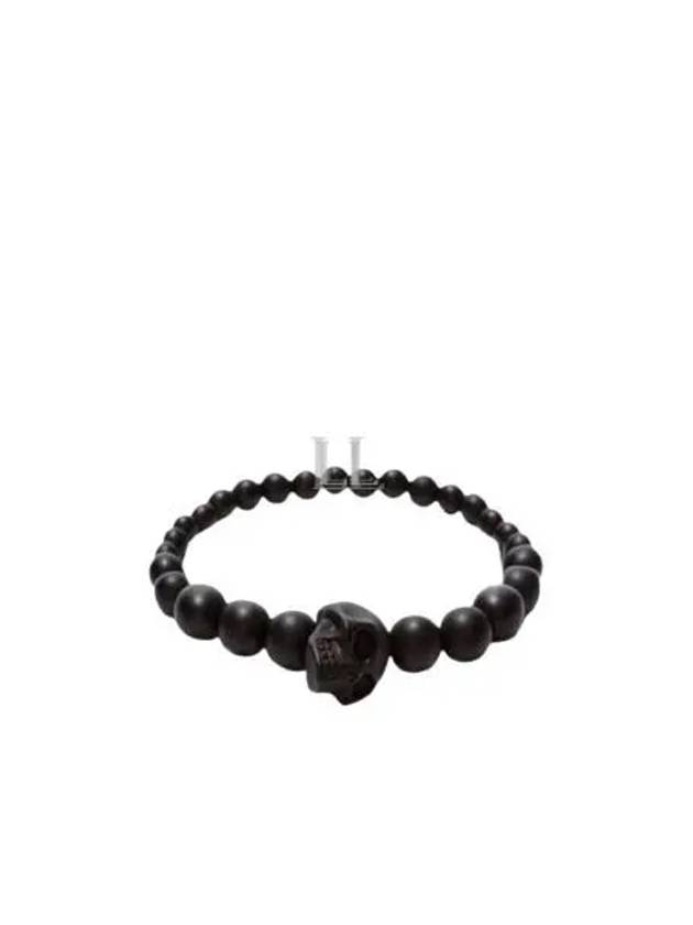 Skull Multibead Bracelet Black - ALEXANDER MCQUEEN - BALAAN 2