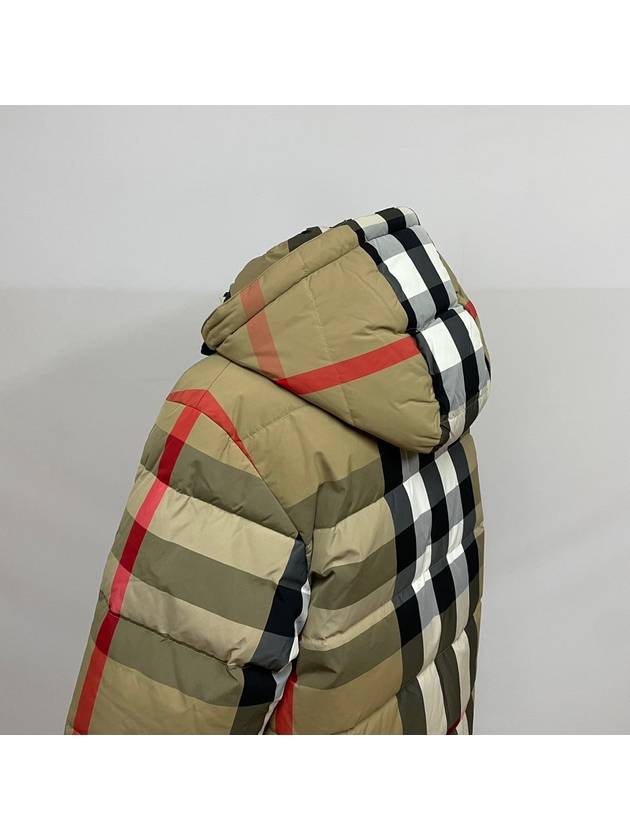 Check Reversible Hooded Padding Beige - BURBERRY - BALAAN 5