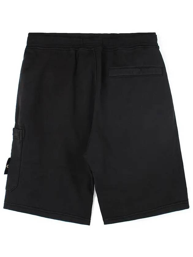 Wappen Patch Pocket Drawstring Shorts Black - STONE ISLAND - BALAAN 3