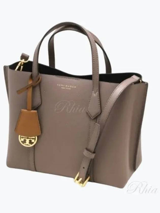 Perry Triple Compartment Small Tote Bag Dark Beige - TORY BURCH - BALAAN 2