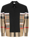 Hamel Oversized Zip-Up Jacket Black Beige - BURBERRY - BALAAN 1