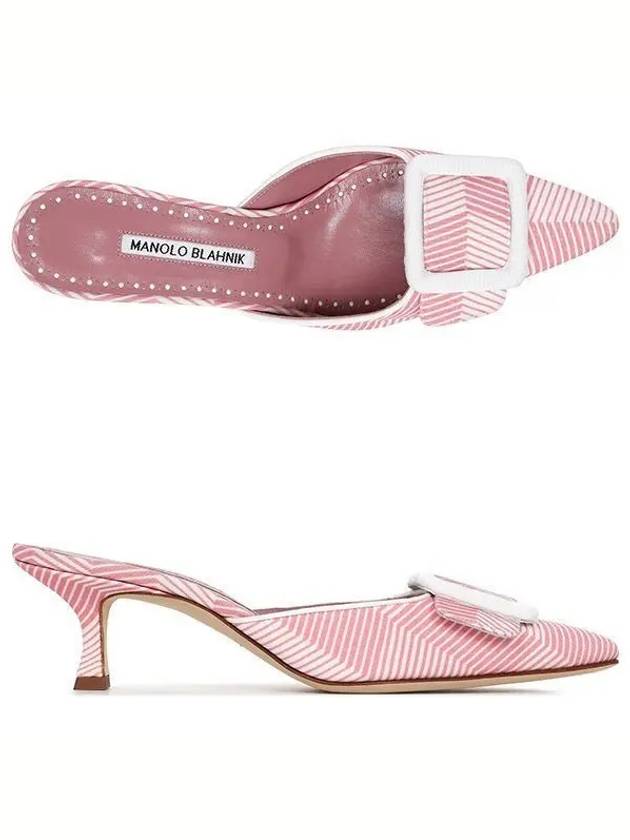 May Salebee Heel Mule 50mm Pink - MANOLO BLAHNIK - BALAAN 2