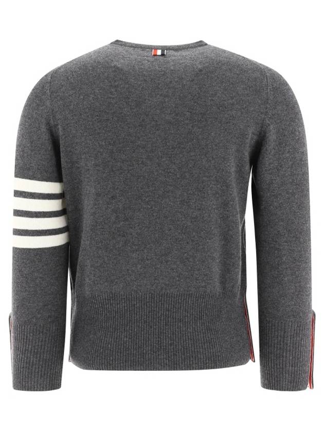 Diagonal Classic Cashmere Knit Top Grey - THOM BROWNE - BALAAN 3