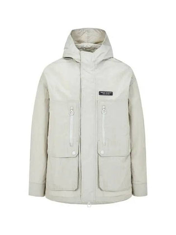 Men s Glossy Nylon Hooded Jacket Beige 271065 - ARMANI EXCHANGE - BALAAN 1