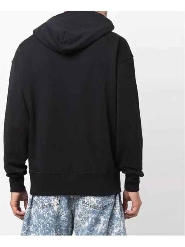 Box Logo Print Cotton Hoodie Black - MSGM - BALAAN 5