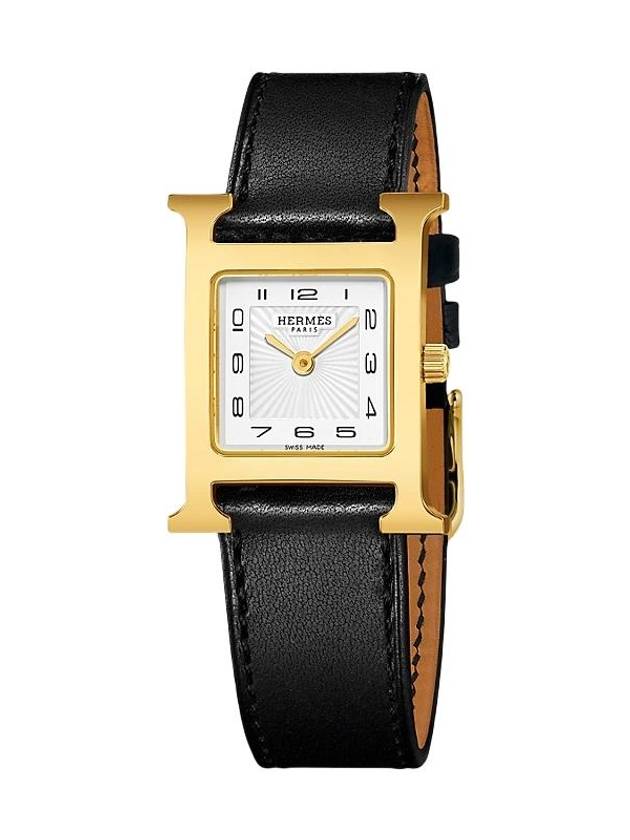 Heure H Small Model 25mm Watch Black - HERMES - BALAAN 4