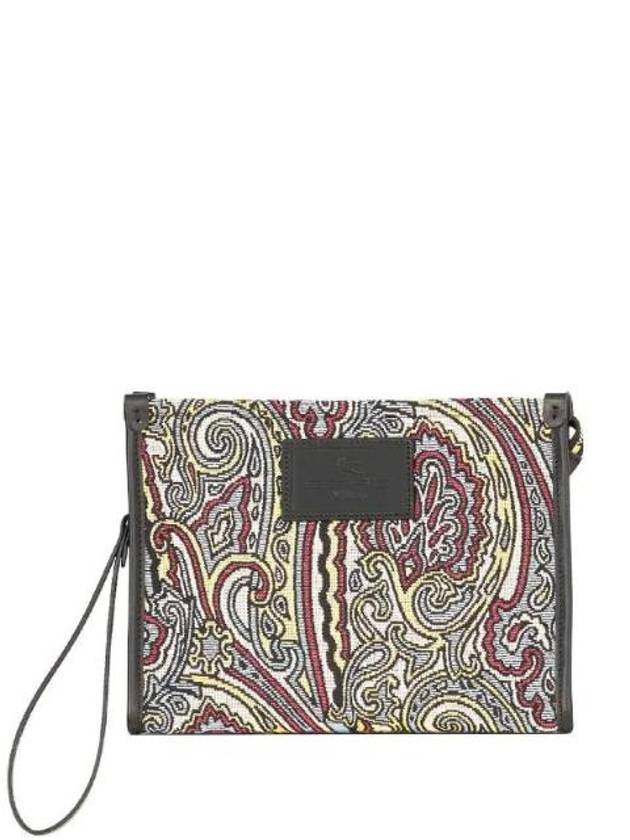 Paisley Print Clutch Bag Brown - ETRO - BALAAN 1