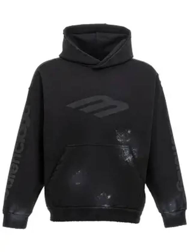 Logo Print Hoodie Black - BALENCIAGA - BALAAN 1