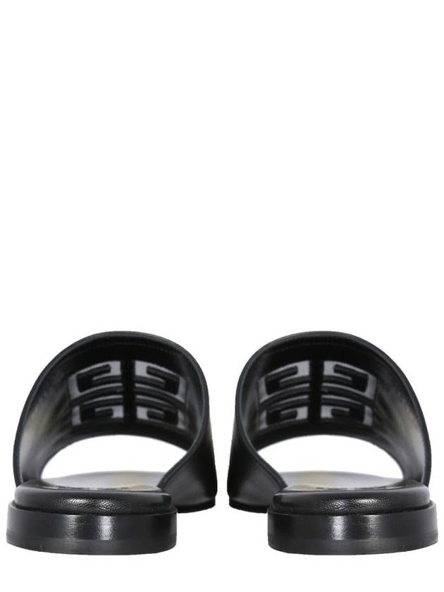 4G Logo Cut Out Flat Slippers Black - GIVENCHY - BALAAN 4