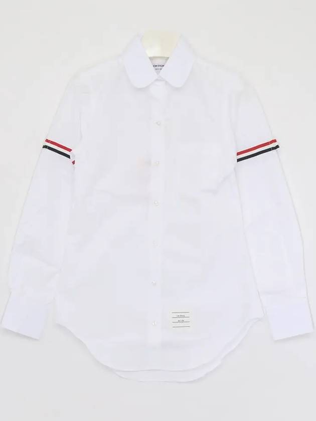 Women's RWB Stripe Detailed Buttoned Shirt White - THOM BROWNE - BALAAN 3