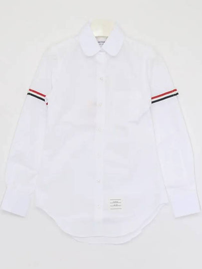 Women's RWB Stripe Detailed Buttoned Shirt White - THOM BROWNE - BALAAN 2