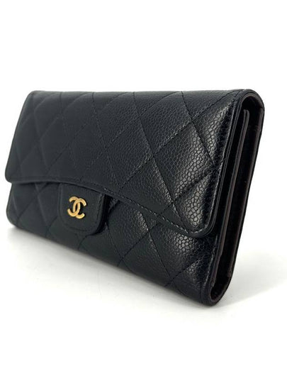 Caviar flap gold long wallet - CHANEL - BALAAN 2