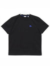 EKD Embroidered Cotton Short Sleeve T-Shirt Black - BURBERRY - BALAAN 2