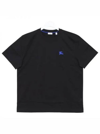 EKD Embroidered Cotton Short Sleeve T-Shirt Black - BURBERRY - BALAAN 2