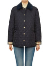 Corduroy Collar Quilted Jacket Navy - BURBERRY - BALAAN 2