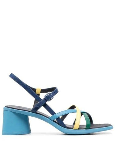 Twins Leather Sandal Heels Blue - CAMPER - BALAAN 1