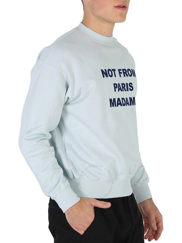 Drole De Monsieur Men's Light Blue Slogan-Print Cotton Sweatshirt, Size Small - DROLE DE MONSIEUR - BALAAN 2