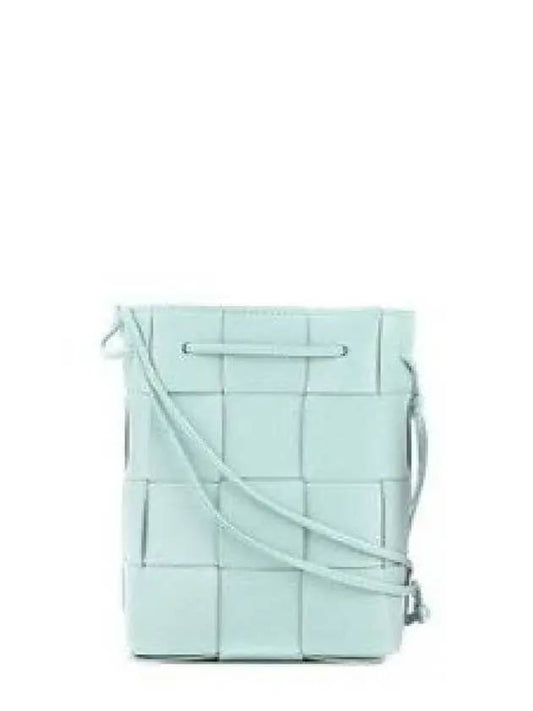 Intrecciato Cassette Small Bucket Bag Teal Washed - BOTTEGA VENETA - BALAAN 2