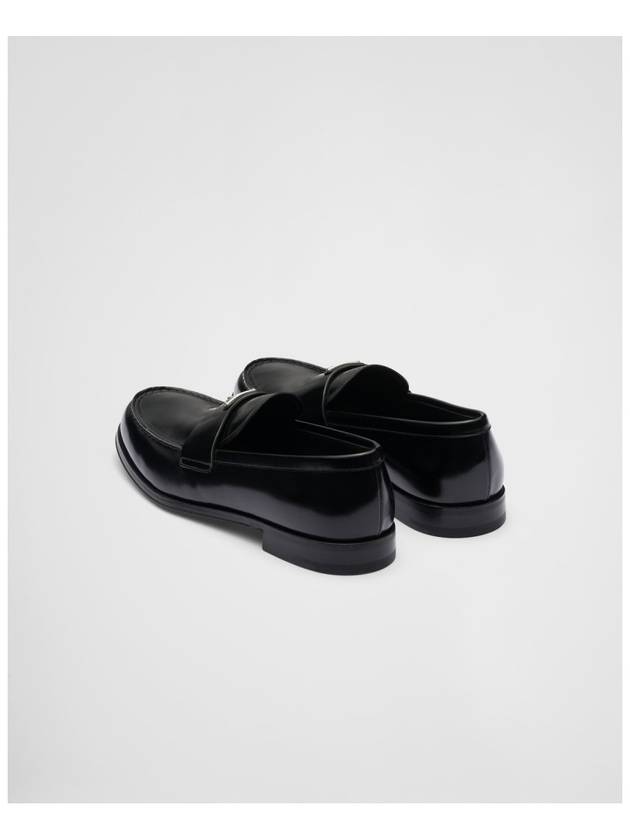 Brushed Leather Loafers Black - PRADA - BALAAN 4