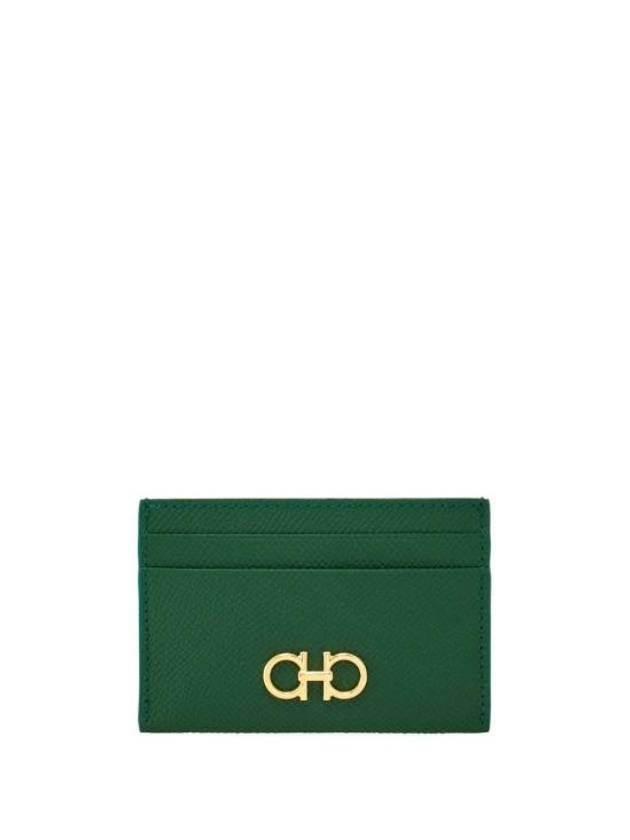 Gancini Card Wallet Forest Green - SALVATORE FERRAGAMO - BALAAN 1